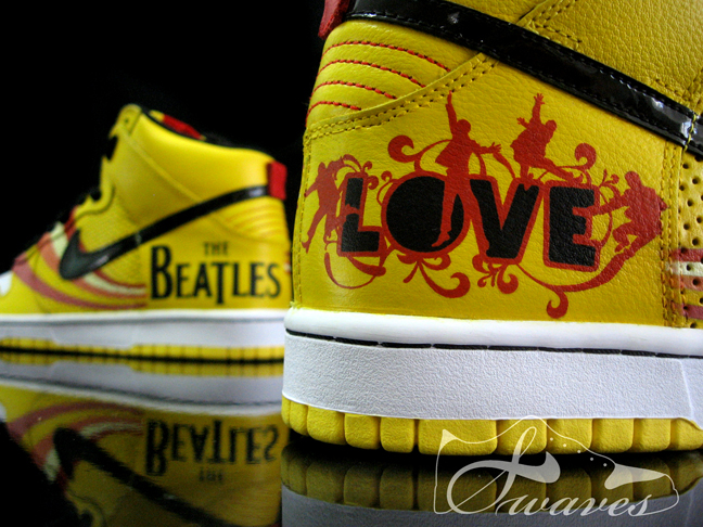 The Beatles painted on shoes!