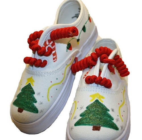 and Women's Sizes Santa and Mrs Clause Shoes Schoenen Meisjesschoenen Sneakers & Sportschoenen Hand PAINTED CHRITSMAS SHOES Child/Youth Baby/Toddler 