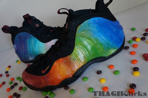 Nike Foamposite Rainbow Galaxy Customs 