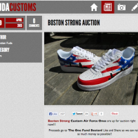 Boston Strong Nike Air Force 1 Charity Auction by @FudaCustoms