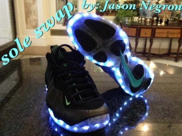 Light Up Nike Air Foamposite Custom Shoes by Sole Swap